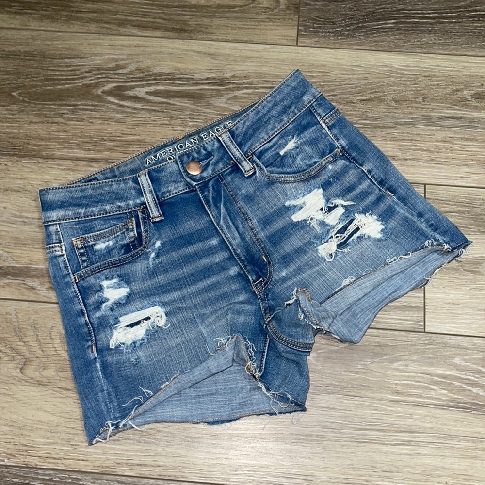 American Eagle Super Stretch High Waisted Jean Shorts